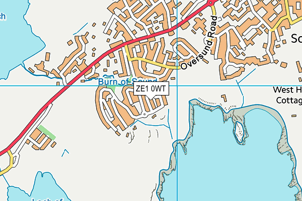 ZE1 0WT map - OS VectorMap District (Ordnance Survey)