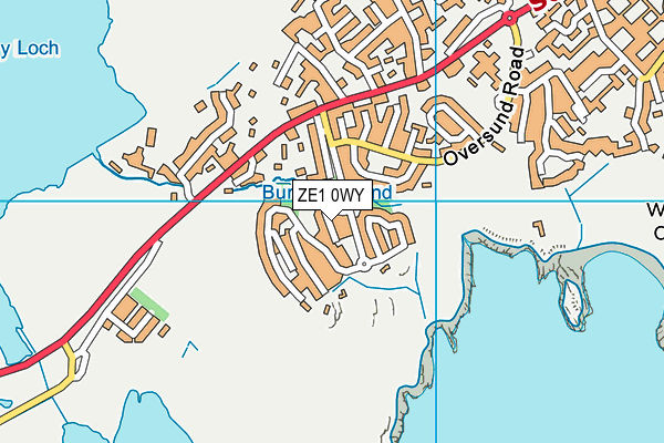 ZE1 0WY map - OS VectorMap District (Ordnance Survey)