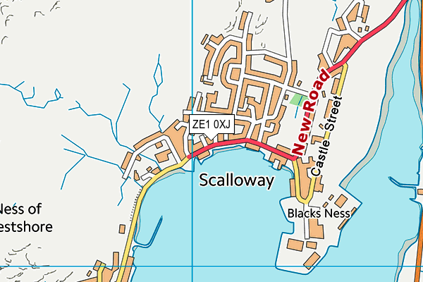 ZE1 0XJ map - OS VectorMap District (Ordnance Survey)