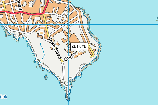 ZE1 0YB map - OS VectorMap District (Ordnance Survey)