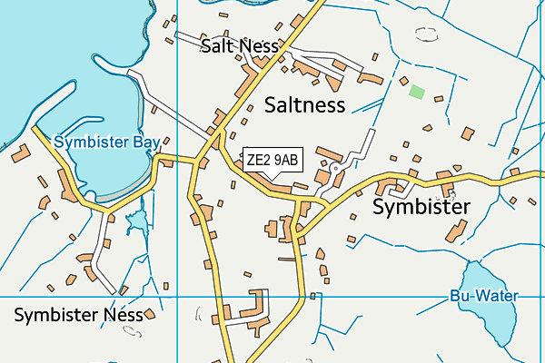ZE2 9AB map - OS VectorMap District (Ordnance Survey)