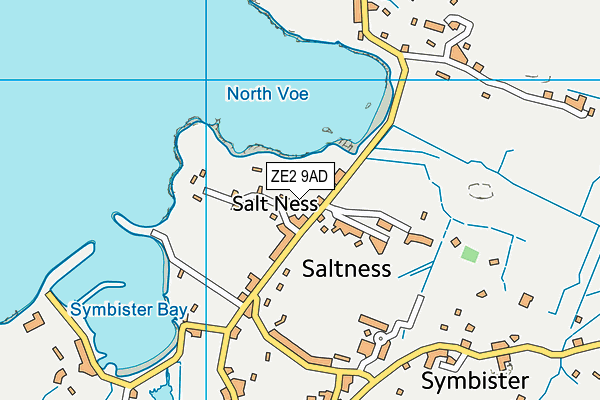 ZE2 9AD map - OS VectorMap District (Ordnance Survey)