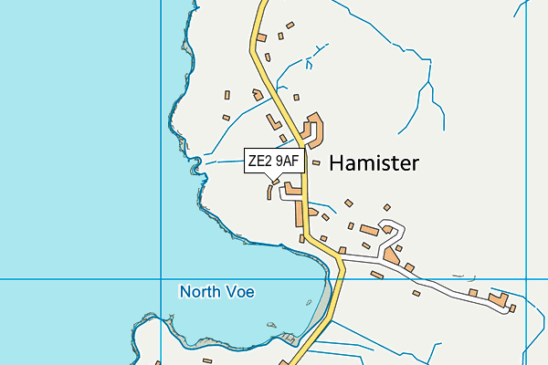 ZE2 9AF map - OS VectorMap District (Ordnance Survey)