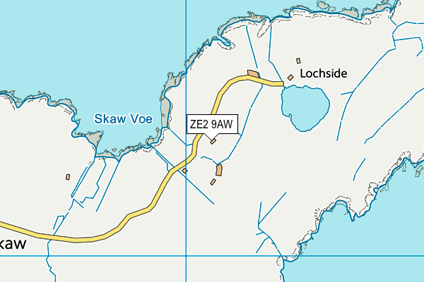 ZE2 9AW map - OS VectorMap District (Ordnance Survey)