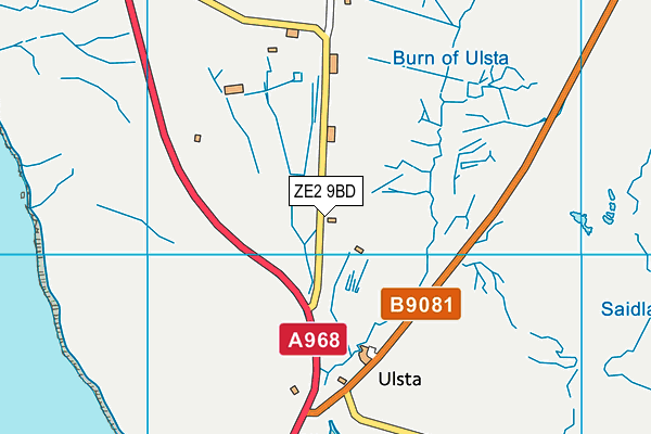 ZE2 9BD map - OS VectorMap District (Ordnance Survey)