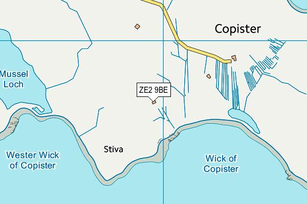 ZE2 9BE map - OS VectorMap District (Ordnance Survey)