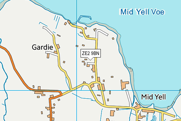 ZE2 9BN map - OS VectorMap District (Ordnance Survey)