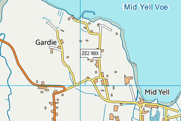 ZE2 9BX map - OS VectorMap District (Ordnance Survey)