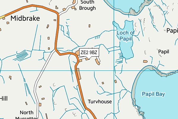 ZE2 9BZ map - OS VectorMap District (Ordnance Survey)