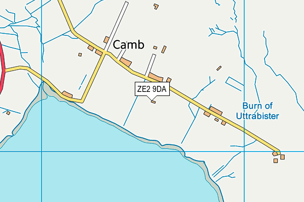 ZE2 9DA map - OS VectorMap District (Ordnance Survey)