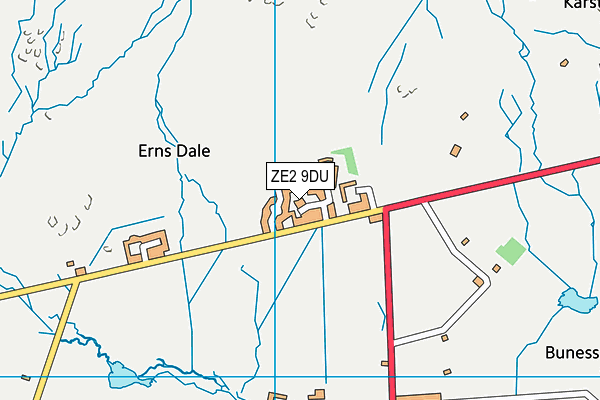ZE2 9DU map - OS VectorMap District (Ordnance Survey)