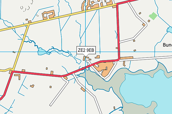 ZE2 9EB map - OS VectorMap District (Ordnance Survey)