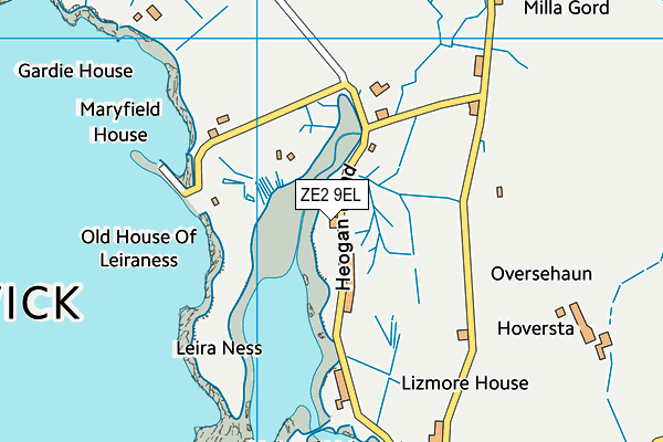 ZE2 9EL map - OS VectorMap District (Ordnance Survey)