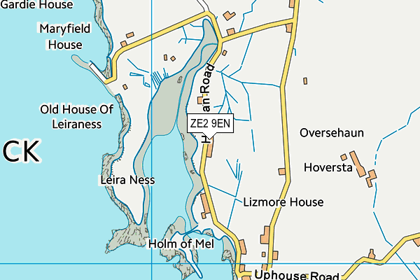 ZE2 9EN map - OS VectorMap District (Ordnance Survey)