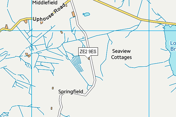 ZE2 9ES map - OS VectorMap District (Ordnance Survey)