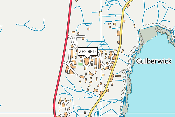 ZE2 9FD map - OS VectorMap District (Ordnance Survey)