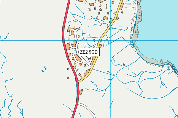 ZE2 9GD map - OS VectorMap District (Ordnance Survey)