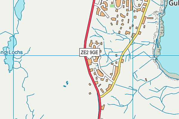 ZE2 9GE map - OS VectorMap District (Ordnance Survey)