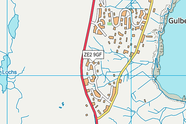 ZE2 9GF map - OS VectorMap District (Ordnance Survey)