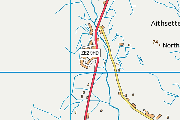 ZE2 9HD map - OS VectorMap District (Ordnance Survey)