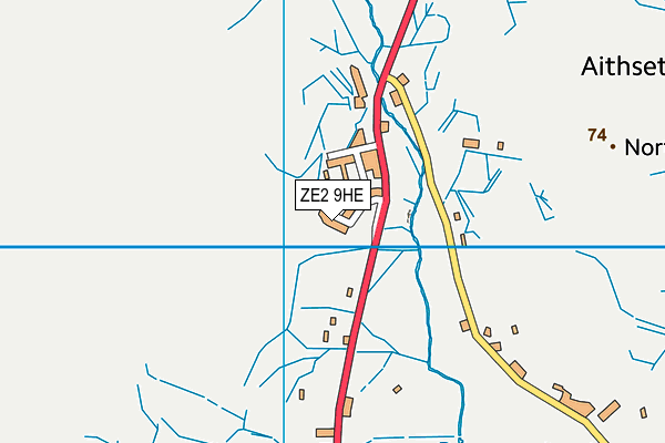 ZE2 9HE map - OS VectorMap District (Ordnance Survey)