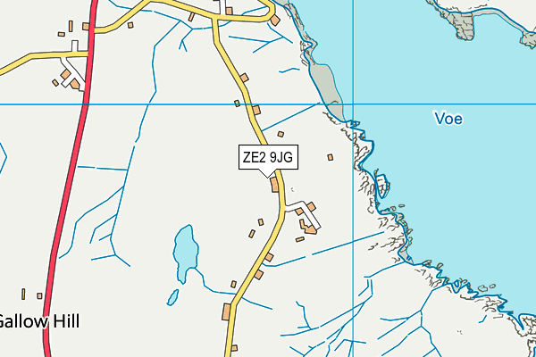 ZE2 9JG map - OS VectorMap District (Ordnance Survey)