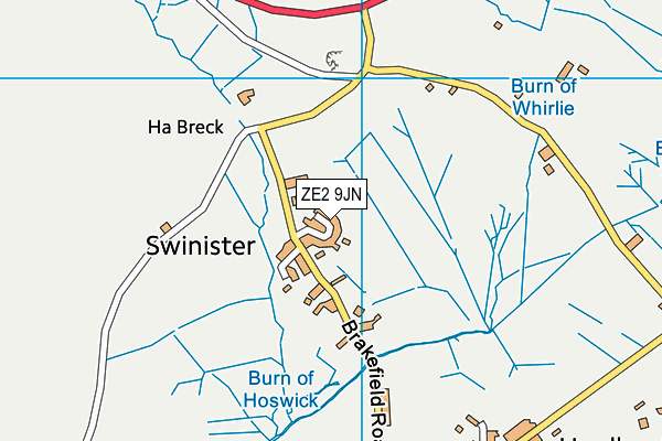 ZE2 9JN map - OS VectorMap District (Ordnance Survey)