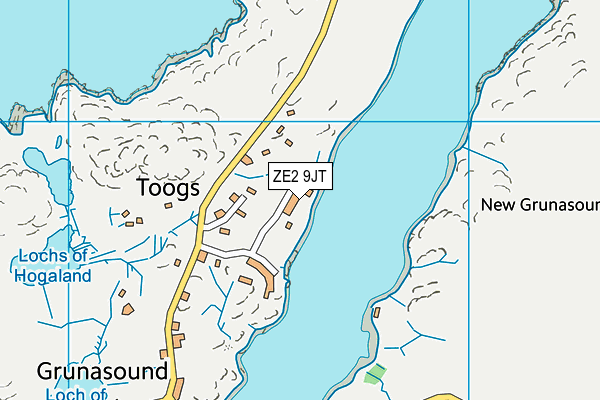 ZE2 9JT map - OS VectorMap District (Ordnance Survey)