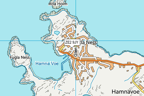 ZE2 9JY map - OS VectorMap District (Ordnance Survey)