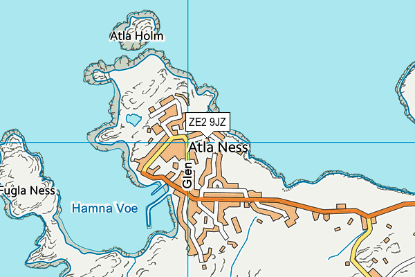 ZE2 9JZ map - OS VectorMap District (Ordnance Survey)