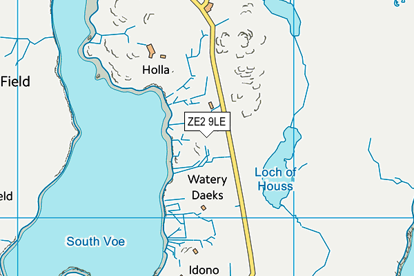 ZE2 9LE map - OS VectorMap District (Ordnance Survey)