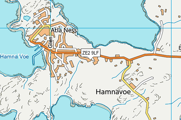 ZE2 9LF map - OS VectorMap District (Ordnance Survey)
