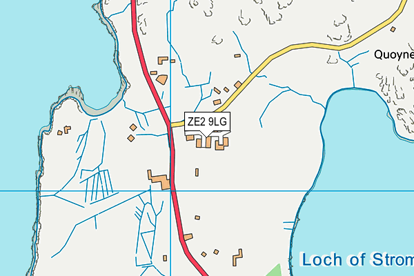 ZE2 9LG map - OS VectorMap District (Ordnance Survey)