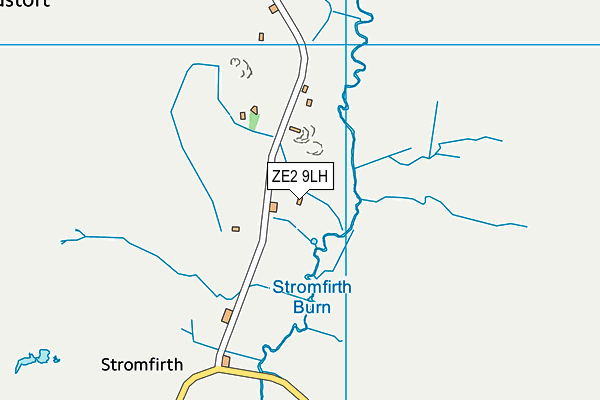 ZE2 9LH map - OS VectorMap District (Ordnance Survey)