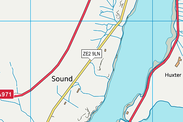 ZE2 9LN map - OS VectorMap District (Ordnance Survey)