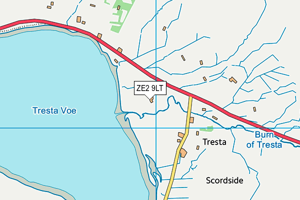 ZE2 9LT map - OS VectorMap District (Ordnance Survey)