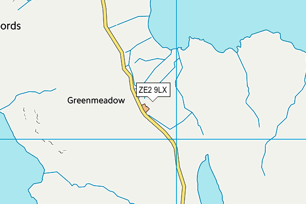 ZE2 9LX map - OS VectorMap District (Ordnance Survey)