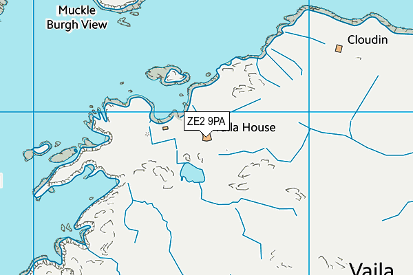 ZE2 9PA map - OS VectorMap District (Ordnance Survey)