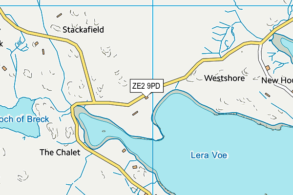 ZE2 9PD map - OS VectorMap District (Ordnance Survey)