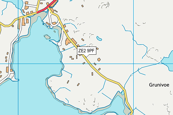 ZE2 9PF map - OS VectorMap District (Ordnance Survey)