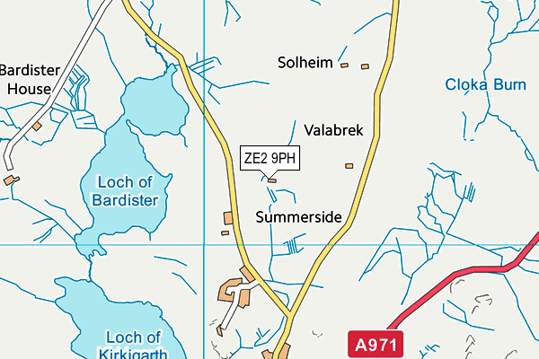 ZE2 9PH map - OS VectorMap District (Ordnance Survey)