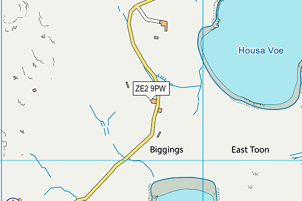 ZE2 9PW map - OS VectorMap District (Ordnance Survey)