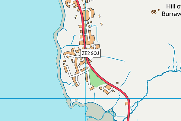 ZE2 9QJ map - OS VectorMap District (Ordnance Survey)