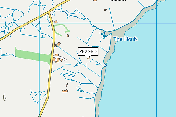 ZE2 9RD map - OS VectorMap District (Ordnance Survey)