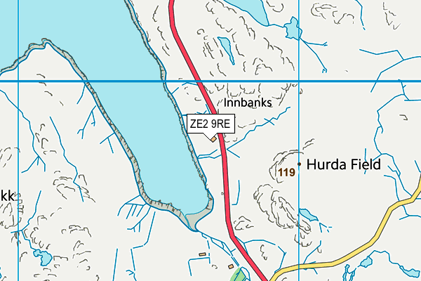 ZE2 9RE map - OS VectorMap District (Ordnance Survey)