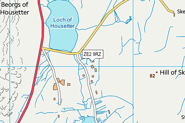 ZE2 9RZ map - OS VectorMap District (Ordnance Survey)