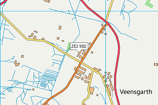 ZE2 9SD map - OS VectorMap District (Ordnance Survey)