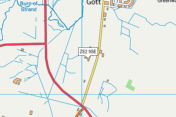 ZE2 9SE map - OS VectorMap District (Ordnance Survey)