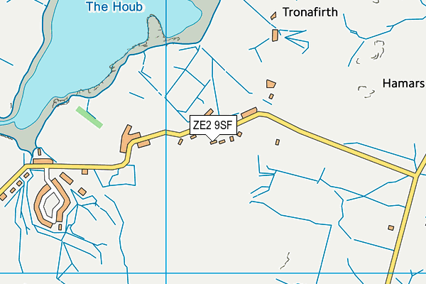 ZE2 9SF map - OS VectorMap District (Ordnance Survey)