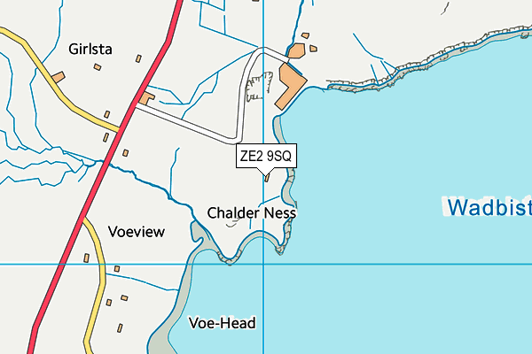 ZE2 9SQ map - OS VectorMap District (Ordnance Survey)